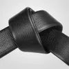 Ceintures 2024 nouvelle boucle automatique noire 3.5cm hommes sans bouton en cuir PU décontracté minimaliste designer ceinture de bureau Q240401