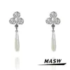 MASW Original Design Elegant Temperament High Quality Brass Teardrop Dangle Earrings for Women Girl Trendy Jewelry 240401