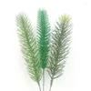 Dekorativa blommor 5 bitar av simulerad tall och cypress julgröna växtdekorationer för semester DIY handgjorda kransmaterial