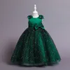 Bellezza Blu Vino Viola Verde Gioiello Abiti da compleanno/festa per ragazze Abiti da spettacolo per ragazze Abiti da cerimonia per ragazze Gonne per tutti i giorni Abbigliamento per bambini SZ 2-10 D401117