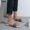 Nouveau 24SS Sandales brodées Designer Diapositives Femmes Pantoufle De Luxe P Slide Sandale Casual Chunky Talons Marque De Mode Pantoufles De Plage D'été