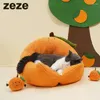 Cat Carriers Zeze Orange Nest Spring Comfort Pet Kitten Four Seasons General House Bed Supplies.