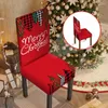 Sandalye 1 adet Noel Yemek Coves Noel Hediyeleri Elastik Sandalyeler Slipcovers Koltuk Kapağı Tatil Partisi Koruyucu Kılıf