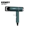 Hair Dryers KEMEI foldable Hair Dryer KM-9825 Professional Styling Salon Light Green Electric Hair Dryer Secador De Cabelo Profissional 240401