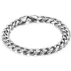 Davieslee 11mm Male Bracelet Cuban Curb Link Chain 316l Stainless Steel for Men Boys Gold Silver Color 8 9 Inch Dhb514318a