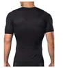 Herren-T-Shirts, Kompressions-Bodybuilding-Shirt, Männer, lässig, einfach, einfarbig, plissiert, kurz, ärmellos, Sport-T-Shirts, Übergröße, Top, Drop de Dh6Ac
