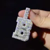 Sterling Sier Rapper sieraden gemaakt Iced Out Vvs Moissanite aangepaste ketting hanger