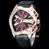 Kwarc chronograf sportowy samochód męski zegarek różowy złotą tarczę kształt ponadwymiarowy luksusowe zegarki szafirowe kryształowy trójkąt projektant na rękę 46 mm