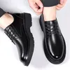 Dress Shoes Leather Men's Autumn Business Formal Wear Sense Leisure Commute Boys Soft Bottom Black Wedding Groom's