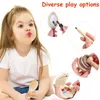 Kolye Kolyeleri Çocuk Makyaj Seti Kızlar İçin Set Toys Salon Toddler Vanity Aksesuarları Ahşap Kozmetikler