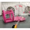 Tendas e abrigos 2024 rosa bolha casa transparente iglu cúpula tenda crianças balão 8ft w ventilador