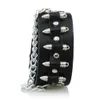 Chaîne gothique Punk Unique en forme de balle, anneau Rock Cool, Bracelet en cuir S061 Q240401