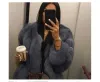 Women Faux Rabbit and raccoon Fur Coat new down woman Winter Thick Womens Overcoat Warm Plus Size Plush Furry Female Jacket Coat Outerwear 5XL 4xl ladies clothing