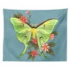 Tapestries Butterfly Moon Phase Tapestry Wall Hanging Black And Green Art For Bedroom Living Room Dorm Home Decor