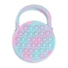 Fidget Toys Squeeze Silicone Push Bubble Crossbody Bag 13.5x13.5x4.2cm Sensory Reliver Stress Autism Kids Handbag Coin Pouch Purse Christmas Gifts 253