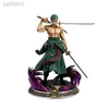 Anime manga 25 cm One Place Figure GK Santoru Roronoa Zoro Double Head PVC Action Collectible Model dziecięcy prezent zabawki 240401