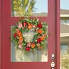 Decorative Flowers Artificial Spring Wreath Peony For Front Door Pink Floral