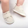 Primi camminatori Nati Ragazzi Ragazze Infantili antiscivolo Fondo morbido Semplice plaid Culla Bambino Casual Prewalkers 0-18M Scarpe per bambini