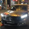 昼間のランヌンライト1ペアHonda Accord 20112012 2014 2014カーヘッドライト眉の装飾黄色のターンシグナルDRL LED OTSG6ランニング