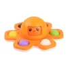 Decompression Toy Fidget Toys Face Changing Push Bubble Sile Key Chain Fingertip Gyro Creative Game Sensory Anxiety Drop Delivery Gift Dhwes