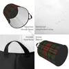 Sacs à linge panier rond vêtements sales stockage pliable tartan plaid écossais motif de Noël panier organisateur