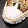 Scarpe casual Strass Uomo Argento Oro Alte Top Hip Hop Flat Chaussure Homme