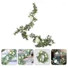 Party Decoration Garland Eucalyptus Flower Wreath Artificial Greenery Rose Hanging Wedding White Vines Door Fake Faux Vine Leaves Backdrop