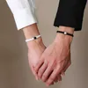 Chaîne Vnox Casual Couple Tressé Corde Chaîne Bracelets pour Hommes Femmes Pierre Naturelle Charme Promesse Cadeaux D'amour pour Lui et Elle Q240401