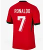 ポルトガルサッカージャージー22 23 2024 2025メンセットキッズキットプレーヤーVersoin Pepe Joao Felix Ronaldo Football Shirts Diego J. Bernardo Neves 24 25 Portuguesa Long Sleeve