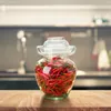 Bouteilles de stockage Pot de fermentation en verre traditionnel cornichon avec couvercle de joint d'eau brassage de pot de haricot de légumes chinois