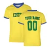 Amarelo masculino camisa de futebol personalizado t-shirts malha sportwear equipe jogo plus size roupas legal de secagem rápida treinamento wear 240325