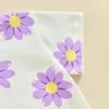 Set di abbigliamento 0-3 anni per bambini estivi per bambini abiti da bambino vestita di cotone con stampa a fiori corta magliette con scollo topstoni pantaloncini