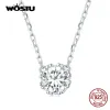 المجوهرات Wostu 17.7 '' sterling sterling sier Zircon قلادة قلادة القلادة للنساء هدايا مجوهرات الزفاف