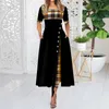 Sukienki swobodne letnie moda kobiety luźne patchwork boho elegancka sukienka duża impreza o nokół w kratę pół rękaw