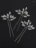 Headpieces Minimalist Silver Bridal Rhinestone Hair Pins Simple Pure Casual Hairpiece Women Jewelry For Bride Headwear