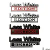 Украшение вечеринки Less White Edition Автомобильная наклейка для грузовика 3D значок эмблема наклейка аксессуары 8X3 см Прямая доставка домашний сад праздничный Dh1Bd