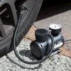 Tragbarer 12V 300psi Mini Luftkompressor -Pumpenreifen -Reifen -Inflator 15 lpm schnell aufblasen für Auto -Motorrad -Kajakfahrräder Schwarz