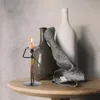 Świece uchwyty obiadowe stół METAL Candlestick Figur