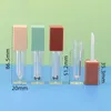 Storage Bottles Empty 3ml Square Lip Gloss Tube With Red Orange Green Yellow Cap 36pcs