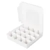 20Pcs Party Cupcake Boxes Empty White Gift Candy Boxex Inserts Clear Window Divider Chocolate Cake Packaging Bag Party Supplies 240322