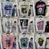 Hellstar Tişörtlü Erkek Kısa Kollu Kadın Tasarımcı Vintage Yüksek Kaliteli Sokak Retro Tees Graffiti Mektubu Yıkanmış Ağır% 100 Pamuk Giysileri