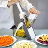 수동 야채 슬라이서 접이식 강판 슬라이서 주방 가제드 안전 야채 슬라이서 감자 칩을 자르는 쉬운 프렌치 튀김 도구