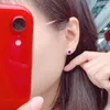 Stud Earrings KJJEAXCMY Fine Jewelry 925 Silver Natural Garnet Girl Fashion Ear Support Test Chinese Style With Box