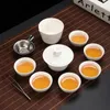 Teegeschirr-Sets, Teebecher-Set, Tassen aus Porzellan, Service-Teekanne, Keramik, Kung-Zeremonie, tragbare chinesische Fu-Gaiwan-Reise-Teetasse