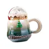Muggar jul kaffe mugg med lock 17 oz kapacitet keramisk te cup espresso latte för år jul bröllop säsong gåva