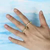 Cluster Rings Gold Color 2024 Lucky Cz Eternity Ring Band Engaement Cute Lovely Girl Women Zirconia Finger