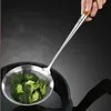 Stainless Steel Colander Strainer Soup Spoon Pot Oil Filter Skimmer Mesh Long Wooden Handle Kitchen Sieves Scoop Tableware 240326