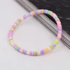 Chaîne femmes Boho bijoux Bracelet coloré doux polymère argile Bracelet été plage accessoires Couple Bracelet Q240401