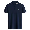 Mannen Polo Katoenen POLO Korte mouwen Revers T-shirt 2024 Zomer Mode Brief Borduren Vrijetijdskleding Top