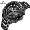 Reloj Hombre GOLDENHOUR Black Quartz Mens Watch zegarek meski Digital Wrist Watches Military Sport Male Clocks Relogio Masculino258y